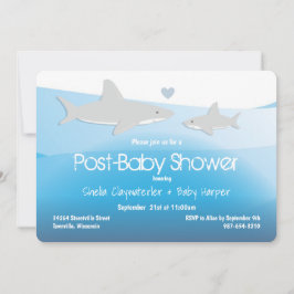 Shark Blue Ocean Post Baby Dusche Einladung