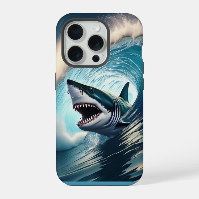 Shark Bump and Bite iPhone Hülle (Rückseite)