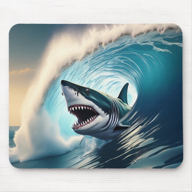 Shark Bump and Bite Mousepad (Vorne)