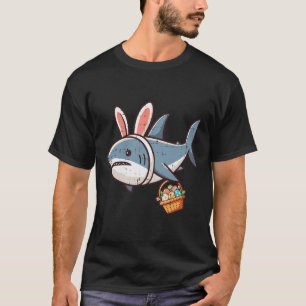 Shark Bunny Oaster Eggs Funny Hunt Girls Jungen Ki T-Shirt