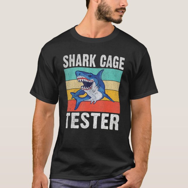 Shark Cage Tester Handicapped Amputation  Disabled T-Shirt (Vorderseite)