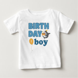 Shark Cake Birthday Boy Alter hinzufügen Baby T-shirt