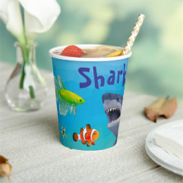 Shark Children Party Paper Cup Pappbecher