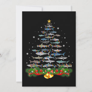 Shark Christmas Tree Shark Lovers Ohrts Einladung