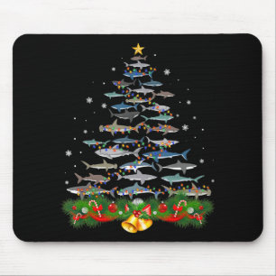 Shark Christmas Tree Shark Lovers Ohrts Mousepad