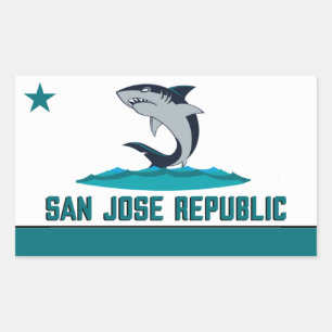 Shark City 408 Rechteckiger Aufkleber