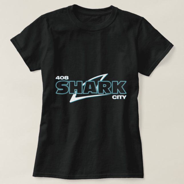 Shark City, San José Savages, San Jo, 408, SJ San T-Shirt (Design vorne)