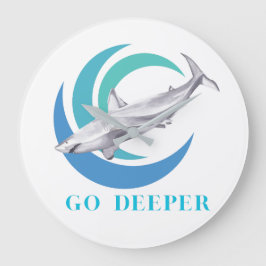 Shark Clock Große Wanduhr