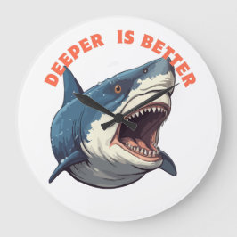 Shark  Clock Große Wanduhr
