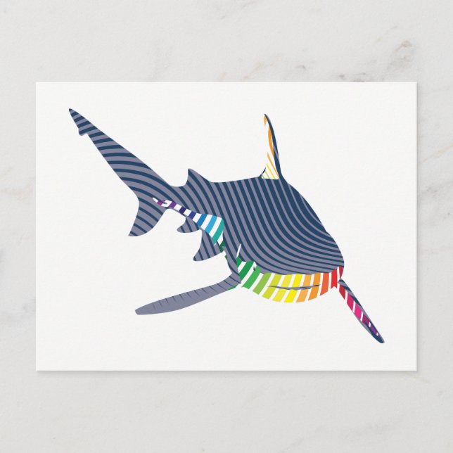 Shark Color Swoosh Postkarte (Vorderseite)