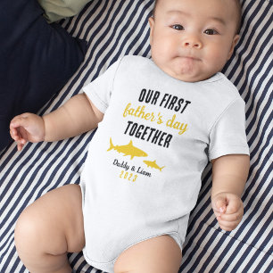 Shark Custom Matching Erster Vatertag Cute Baby Strampler