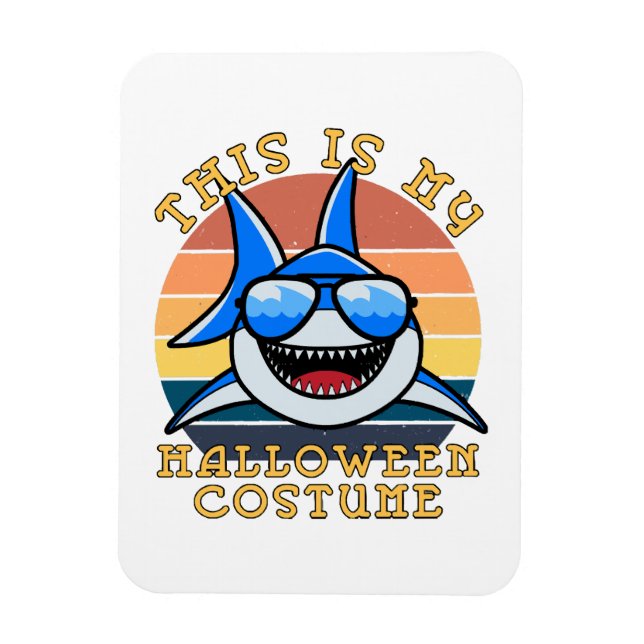 Shark Daddy Spooky Sunset Funny Magnet (Vertikal)