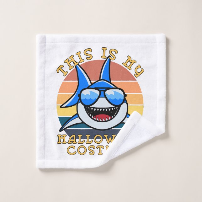 Shark Daddy Spooky Sunset Funny Waschlappen (Waschlappen)