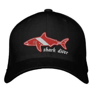 Shark Diver Flag Cap Bestickte Baseballkappe