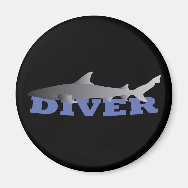 Shark Diver Magnet (Vorne)