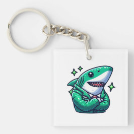 Shark Drawing: Deep Water KeyChain #1 Schlüsselanhänger