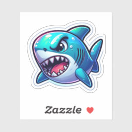 Shark Drawing: Deep Water Sticker #13