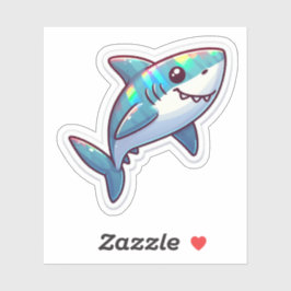 Shark Drawing: Deep Water Sticker #3