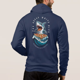 Shark Eating Pizza Der große weiße Biss Jawsome Hoodie