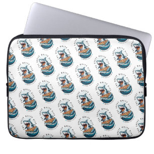 Shark Eating Pizza Der große weiße Biss Jawsome Laptopschutzhülle