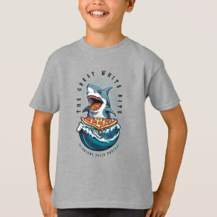 Shark Eating Pizza Der große weiße Biss Jawsome T-Shirt