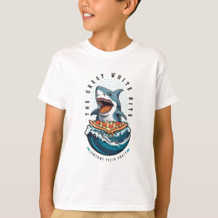 Shark Eating Pizza   Der große weiße Biss Jawsome T-Shirt