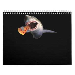 Shark Eating Pizza Shark Funny Funny Gutes Kalender