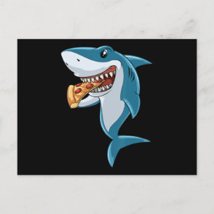 Shark Ess Pizza Shark Lovers Pizza Lovers Ankündigungspostkarte