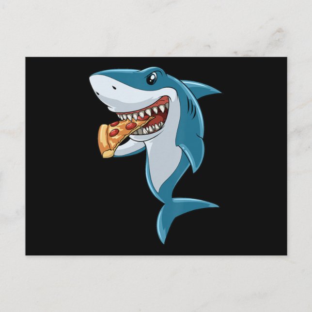 Shark Ess Pizza Shark Lovers Pizza Lovers Ankündigungspostkarte (Vorderseite)