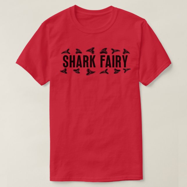 Shark Fairy Funny Shark Teeth Junting T-Shirt (Design vorne)