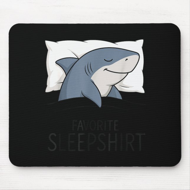 Shark Favorite Sleepshirt Sleeng Pajamas Boys Girl Mousepad (Vorne)