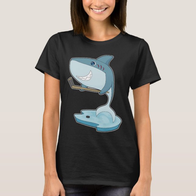 Shark Field Hockey Hockey-Stab Sport T-Shirt (Vorderseite)