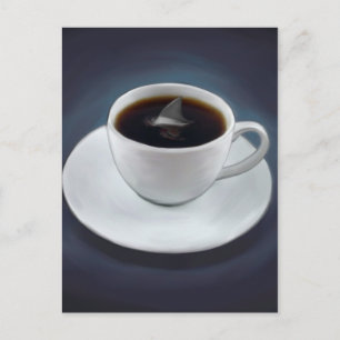 Shark Fin Coffee Postcard Postkarte