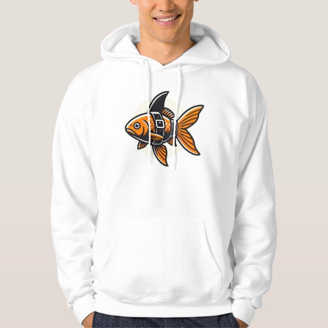 Shark-Fin-Goldfisch-T-Shirt von Vin Zzep Hoodie (Vorderseite)