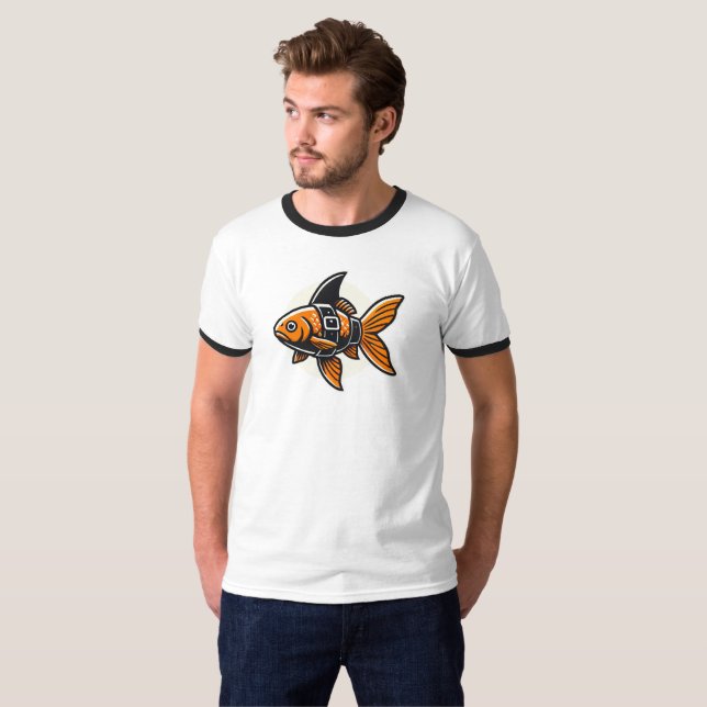 Shark-Fin Goldfish T-Shirt by Vin Zzep (Vorne ganz)