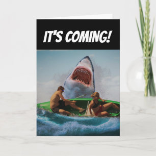 SHARK FUNNY BIRTHDAY GREETING CARD KARTE
