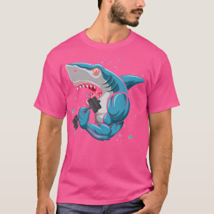 Shark Gym Kraftdreikampf Gewichtheben Bodybuilding T-Shirt