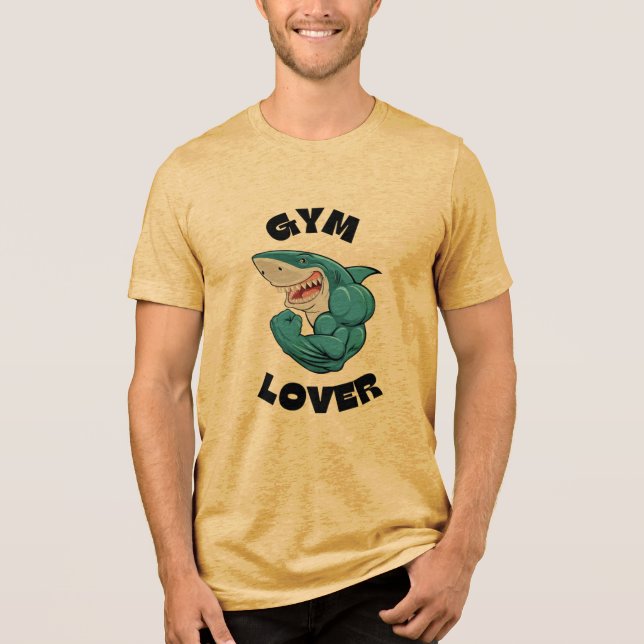 Shark Gym Lover Tri-Blend Shirt (Vorderseite)