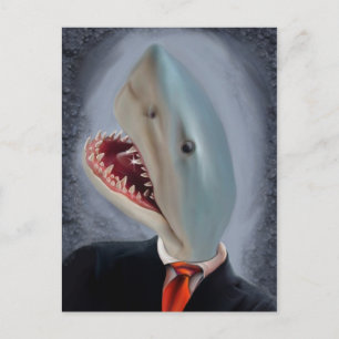 Shark Head Postcard Postkarte