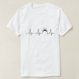 Shark Heartbeat  I Liebe Haie  Kiefer T-Shirt