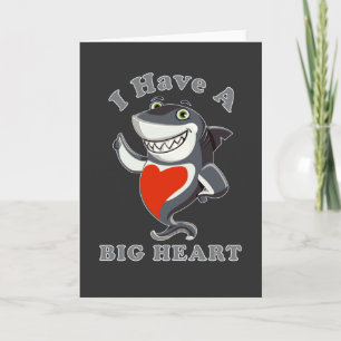 Shark I Have A Big Heart Valentinstag Liebe T-Shir Karte