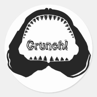 Shark Jaw Runder Aufkleber