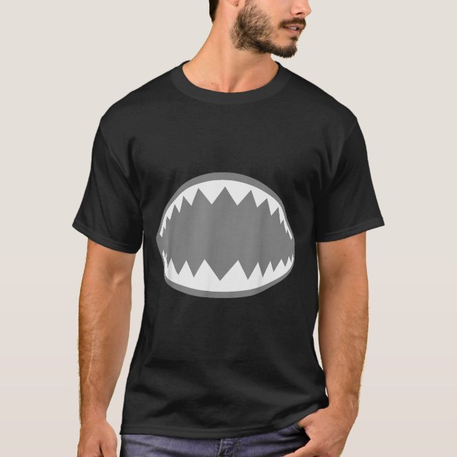Shark Jaw Shirt Adult Kids Men Women Shark Mouth C (Vorderseite)