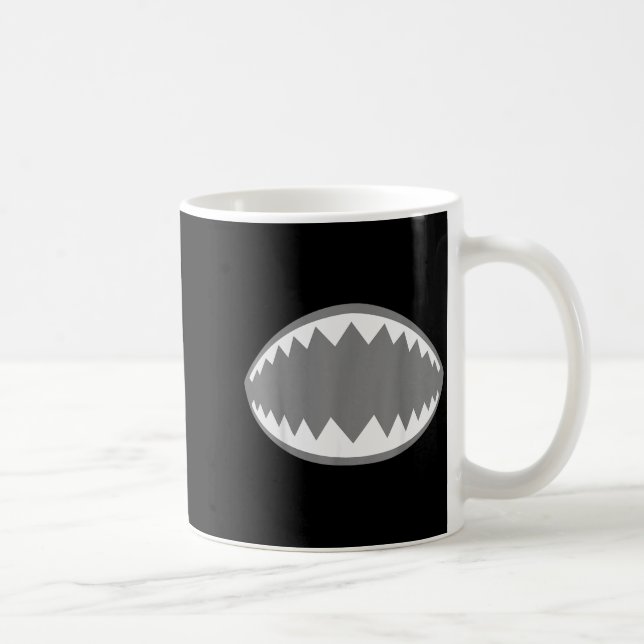 Shark Jaw Shirt Adult Kids Men Women Shark Mouth C Kaffeetasse (Rechts)