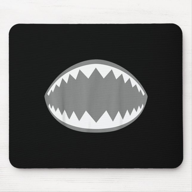 Shark Jaw Shirt Adult Kids Men Women Shark Mouth C Mousepad (Vorne)