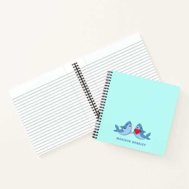 Shark Kid's Niedliches Kawaii-Notebook Notizbuch (Innenseite)