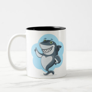 Shark Laughing Zweifarbige Tasse