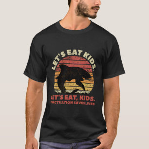 Shark Let's essen Satzzeichen Rette Leben Grammati T-Shirt