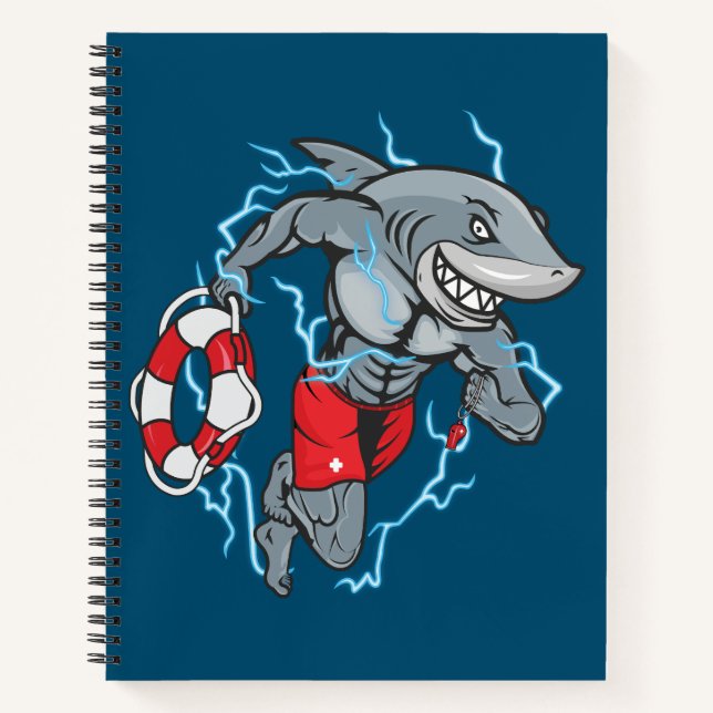 Shark Lifeguard Notizbuch (Vorderseite)