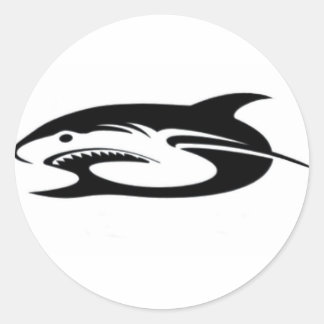 Shark-Logo-Produkte Runder Aufkleber